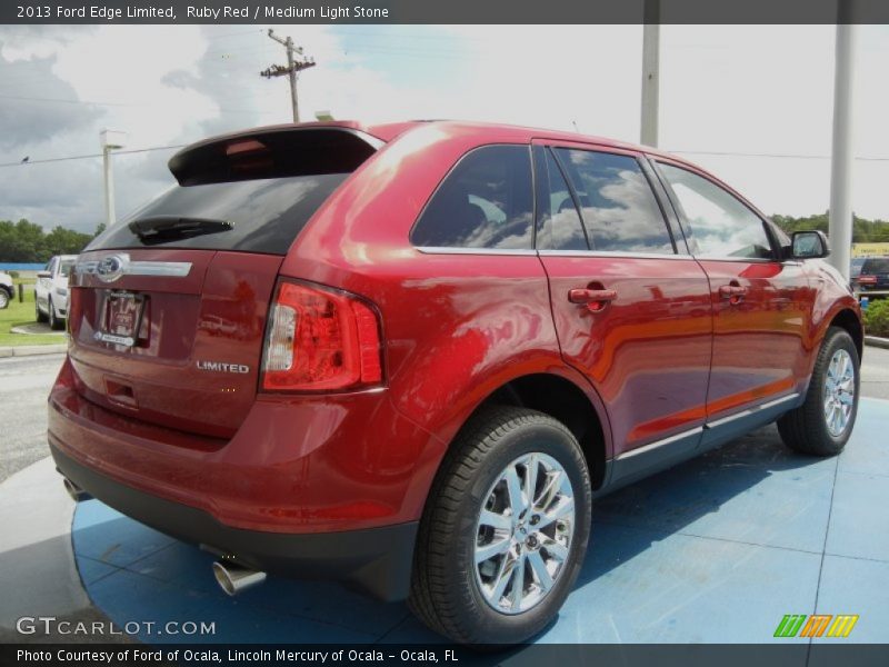 Ruby Red / Medium Light Stone 2013 Ford Edge Limited