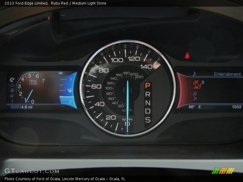 Ruby Red / Medium Light Stone 2013 Ford Edge Limited