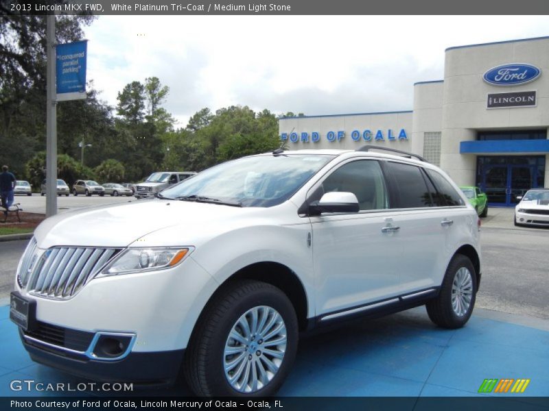 White Platinum Tri-Coat / Medium Light Stone 2013 Lincoln MKX FWD