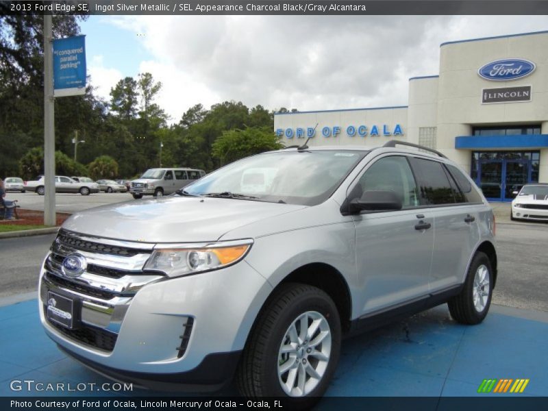 Ingot Silver Metallic / SEL Appearance Charcoal Black/Gray Alcantara 2013 Ford Edge SE