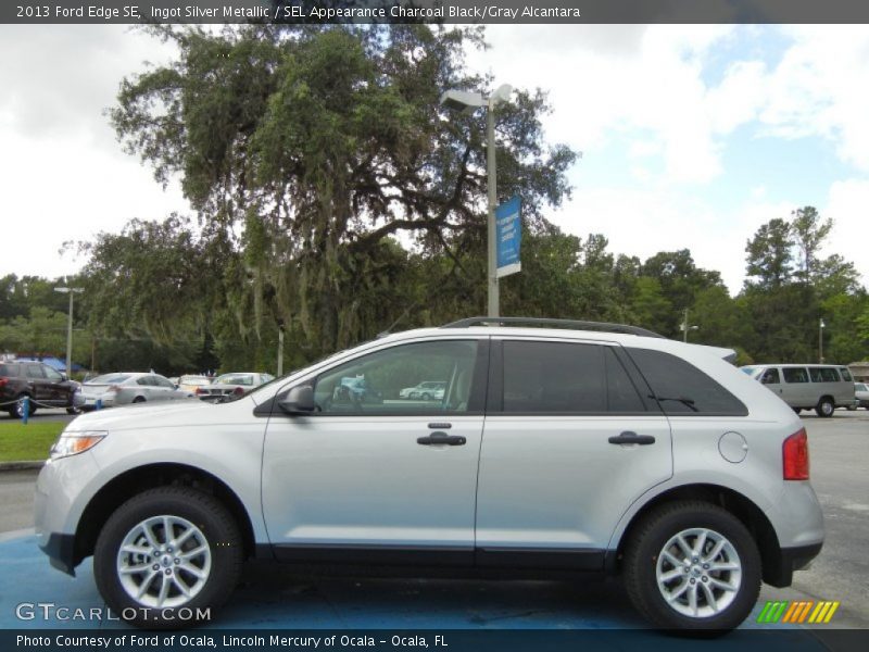 Ingot Silver Metallic / SEL Appearance Charcoal Black/Gray Alcantara 2013 Ford Edge SE