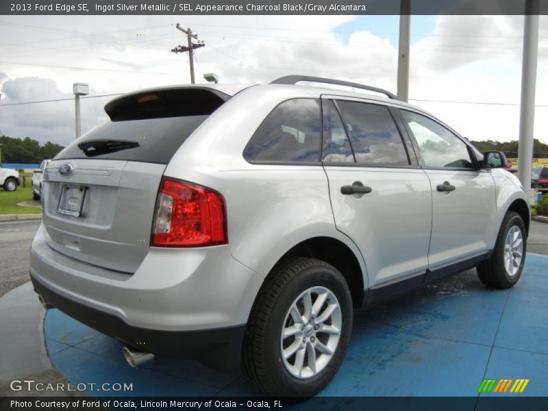 Ingot Silver Metallic / SEL Appearance Charcoal Black/Gray Alcantara 2013 Ford Edge SE