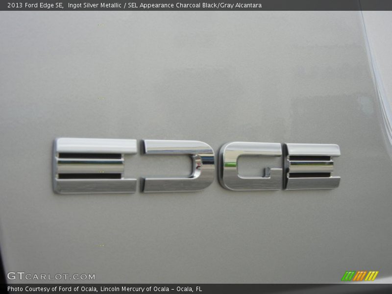 Ingot Silver Metallic / SEL Appearance Charcoal Black/Gray Alcantara 2013 Ford Edge SE
