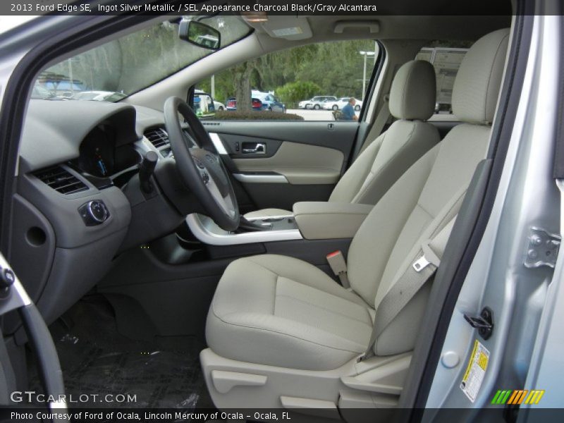 Ingot Silver Metallic / SEL Appearance Charcoal Black/Gray Alcantara 2013 Ford Edge SE