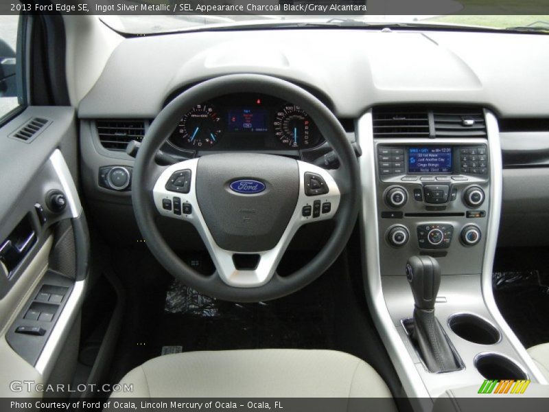 Ingot Silver Metallic / SEL Appearance Charcoal Black/Gray Alcantara 2013 Ford Edge SE