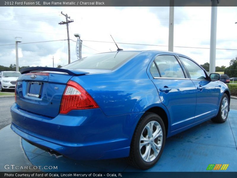 Blue Flame Metallic / Charcoal Black 2012 Ford Fusion SE