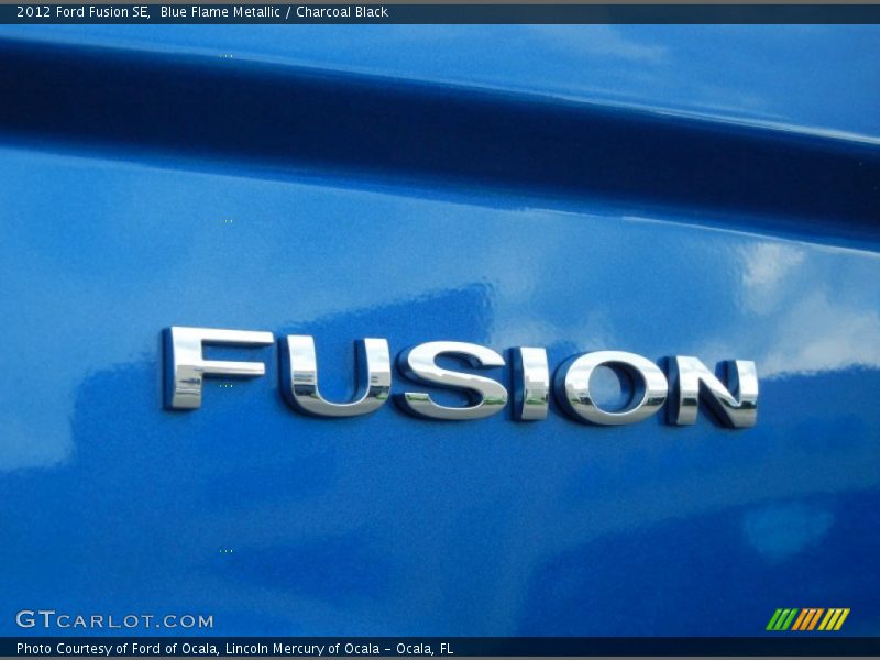 Blue Flame Metallic / Charcoal Black 2012 Ford Fusion SE