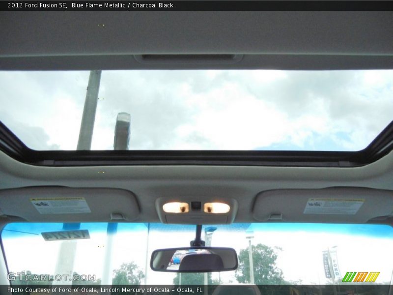 Blue Flame Metallic / Charcoal Black 2012 Ford Fusion SE
