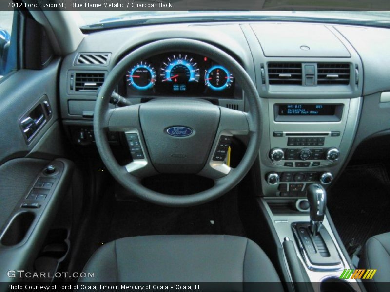 Blue Flame Metallic / Charcoal Black 2012 Ford Fusion SE