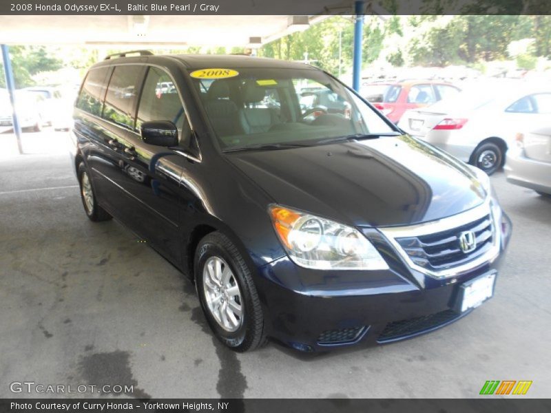 Baltic Blue Pearl / Gray 2008 Honda Odyssey EX-L