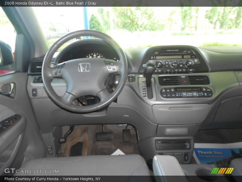 Baltic Blue Pearl / Gray 2008 Honda Odyssey EX-L