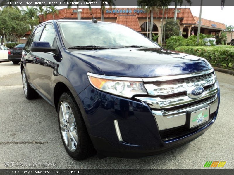 Kona Blue Metallic / Charcoal Black 2011 Ford Edge Limited