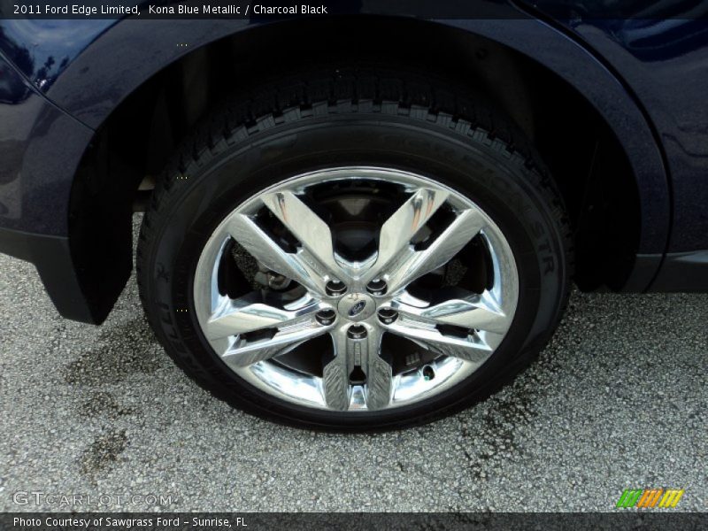 Kona Blue Metallic / Charcoal Black 2011 Ford Edge Limited