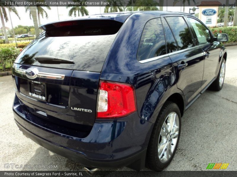 Kona Blue Metallic / Charcoal Black 2011 Ford Edge Limited