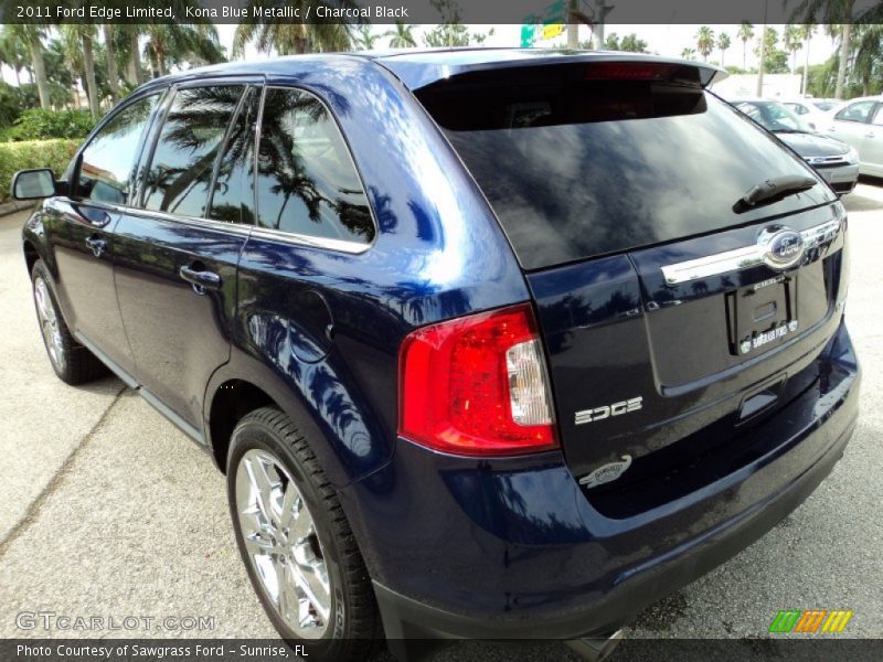 Kona Blue Metallic / Charcoal Black 2011 Ford Edge Limited
