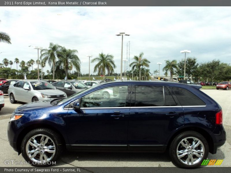 Kona Blue Metallic / Charcoal Black 2011 Ford Edge Limited