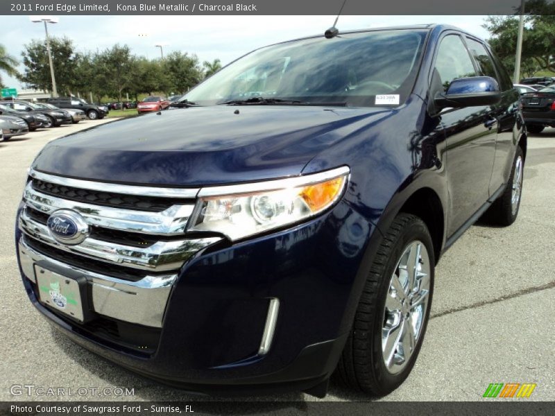 Kona Blue Metallic / Charcoal Black 2011 Ford Edge Limited