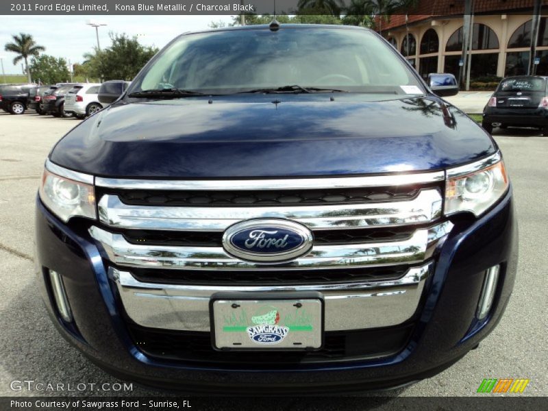 Kona Blue Metallic / Charcoal Black 2011 Ford Edge Limited