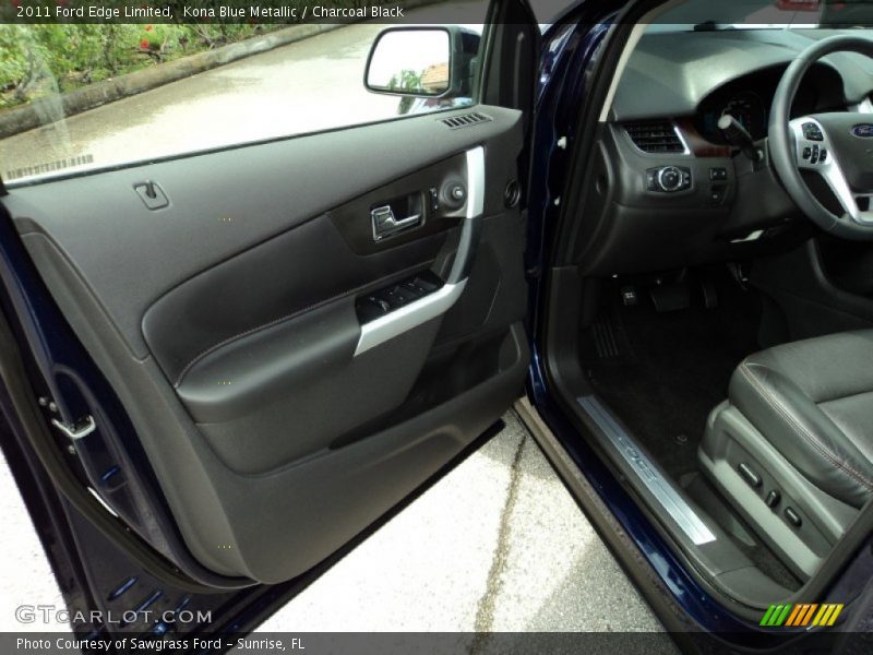 Kona Blue Metallic / Charcoal Black 2011 Ford Edge Limited