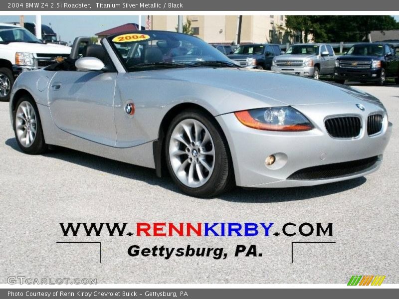 Titanium Silver Metallic / Black 2004 BMW Z4 2.5i Roadster