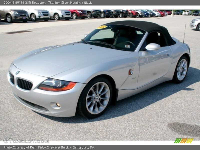 Titanium Silver Metallic / Black 2004 BMW Z4 2.5i Roadster