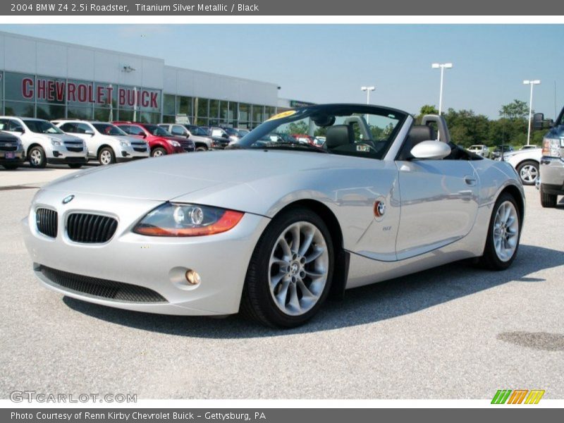 Titanium Silver Metallic / Black 2004 BMW Z4 2.5i Roadster