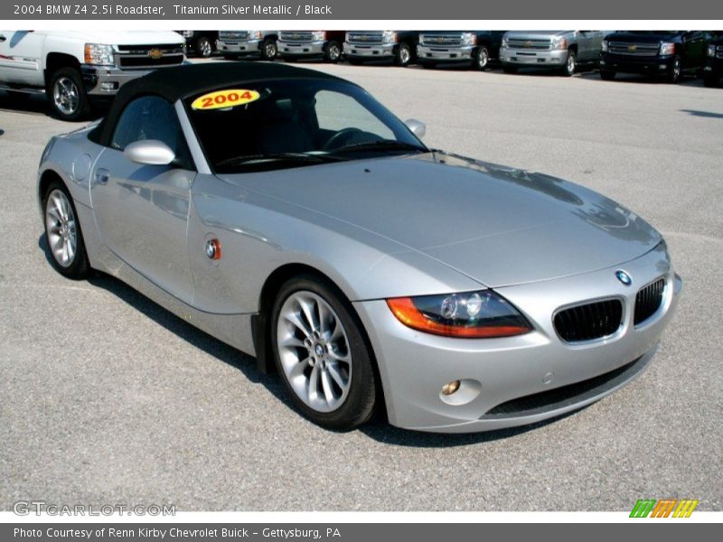 Titanium Silver Metallic / Black 2004 BMW Z4 2.5i Roadster