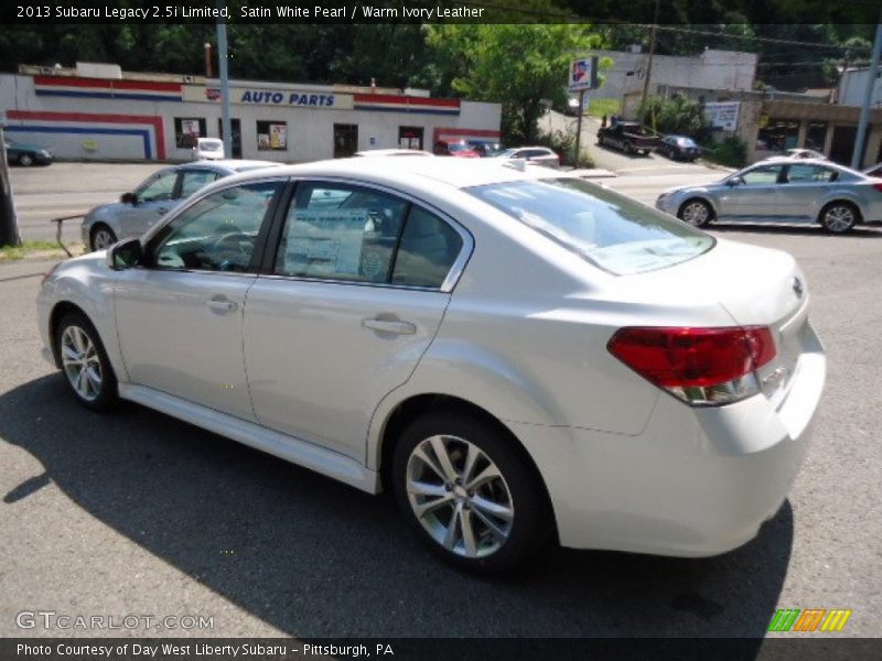 Satin White Pearl / Warm Ivory Leather 2013 Subaru Legacy 2.5i Limited