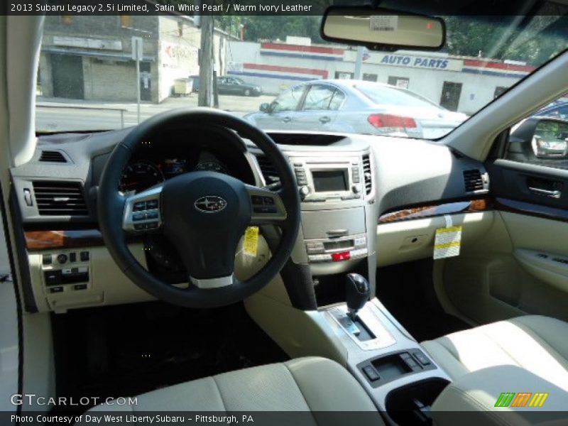 Satin White Pearl / Warm Ivory Leather 2013 Subaru Legacy 2.5i Limited