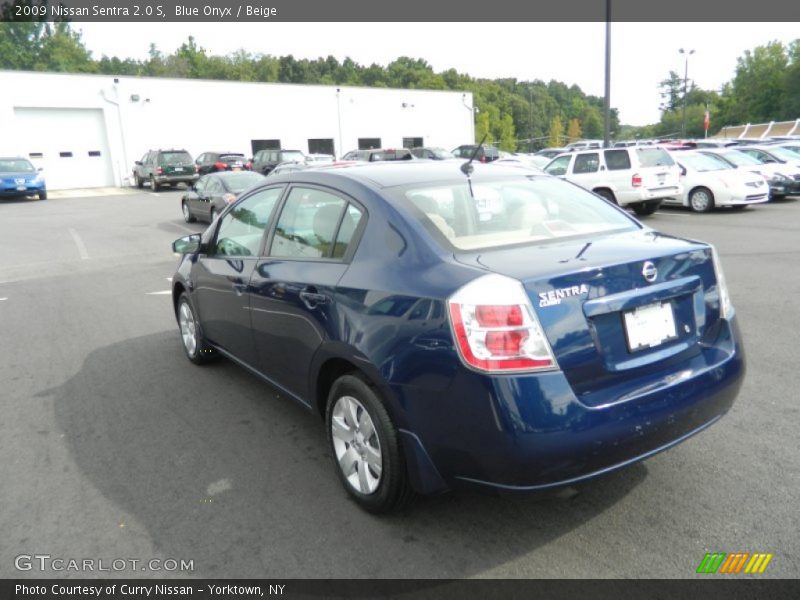 Blue Onyx / Beige 2009 Nissan Sentra 2.0 S