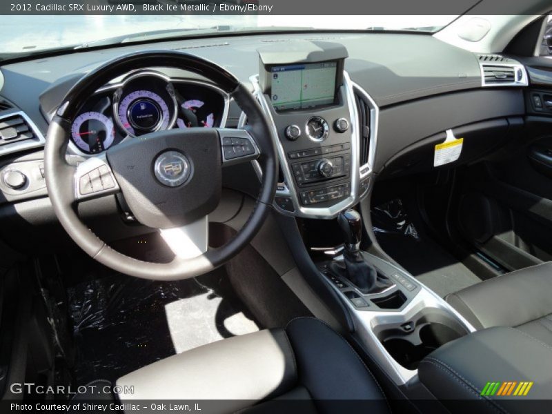 Black Ice Metallic / Ebony/Ebony 2012 Cadillac SRX Luxury AWD