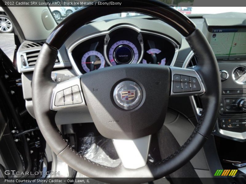 Black Ice Metallic / Ebony/Ebony 2012 Cadillac SRX Luxury AWD