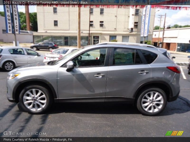 Liquid Silver / Black 2013 Mazda CX-5 Grand Touring AWD