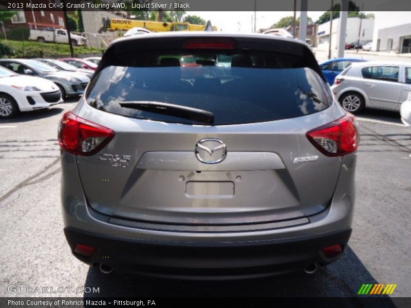 Liquid Silver / Black 2013 Mazda CX-5 Grand Touring AWD