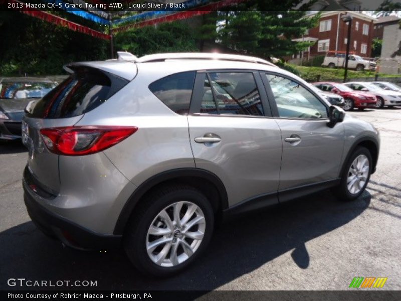 Liquid Silver / Black 2013 Mazda CX-5 Grand Touring AWD
