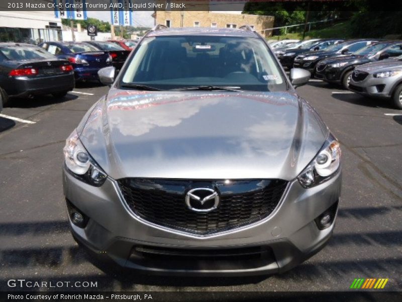 Liquid Silver / Black 2013 Mazda CX-5 Grand Touring AWD