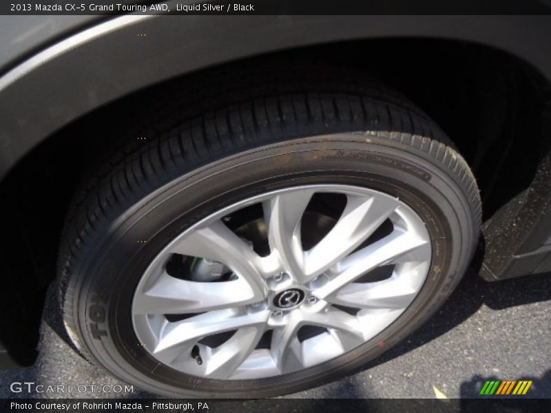 Liquid Silver / Black 2013 Mazda CX-5 Grand Touring AWD