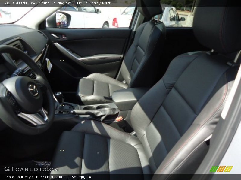 Liquid Silver / Black 2013 Mazda CX-5 Grand Touring AWD