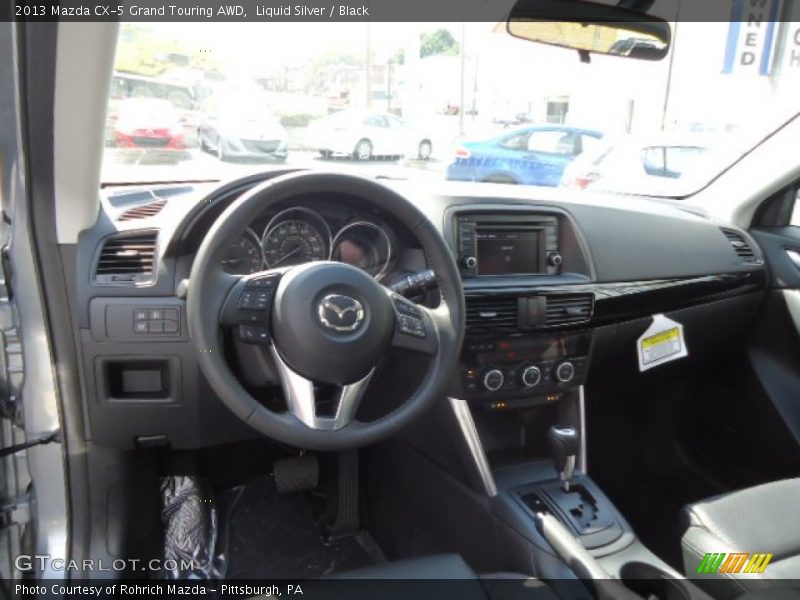 Liquid Silver / Black 2013 Mazda CX-5 Grand Touring AWD