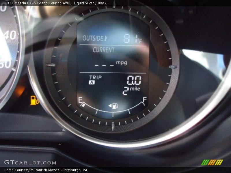 Liquid Silver / Black 2013 Mazda CX-5 Grand Touring AWD