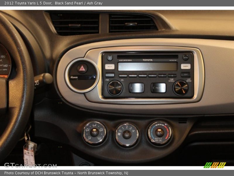 Black Sand Pearl / Ash Gray 2012 Toyota Yaris L 5 Door