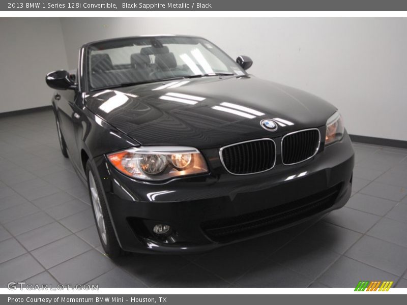 Black Sapphire Metallic / Black 2013 BMW 1 Series 128i Convertible