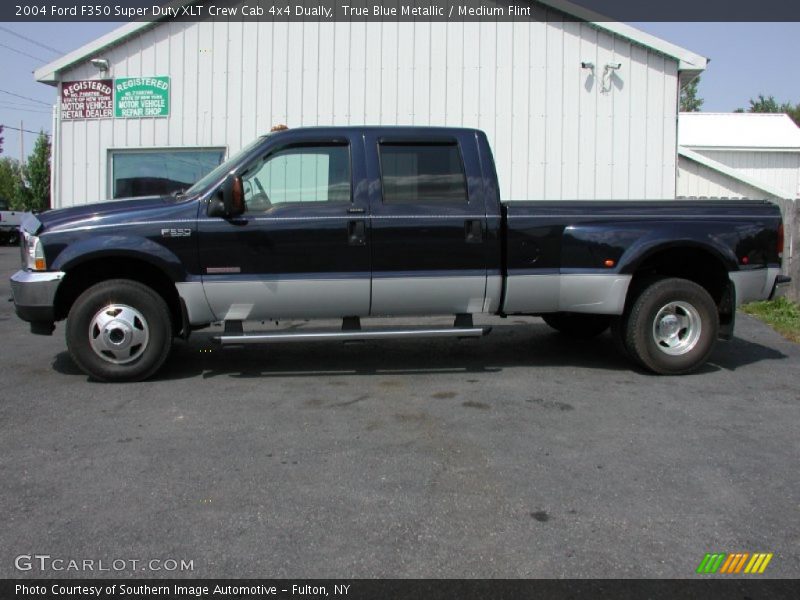 True Blue Metallic / Medium Flint 2004 Ford F350 Super Duty XLT Crew Cab 4x4 Dually