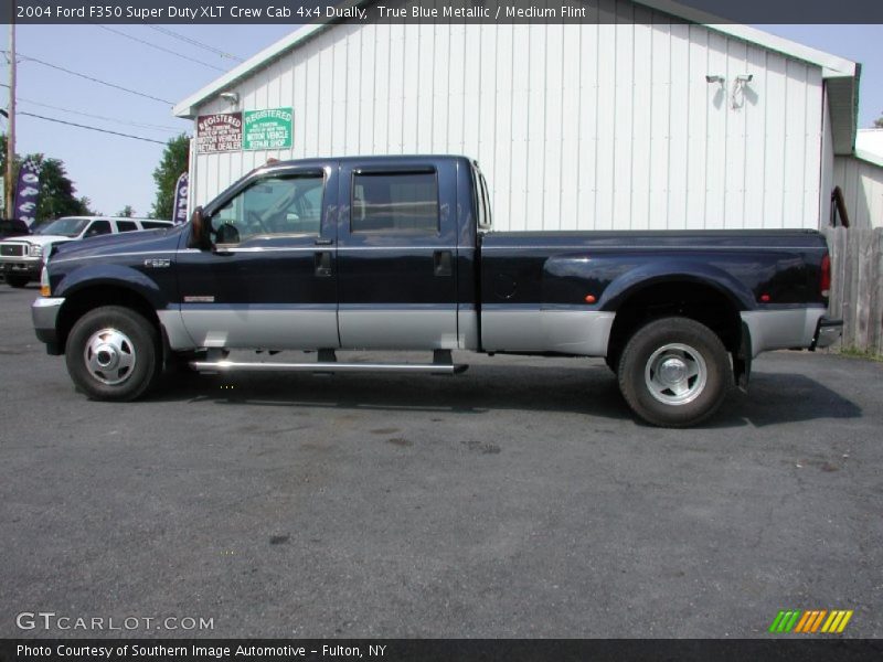 True Blue Metallic / Medium Flint 2004 Ford F350 Super Duty XLT Crew Cab 4x4 Dually