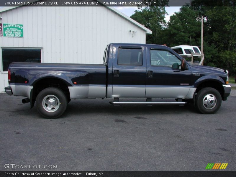True Blue Metallic / Medium Flint 2004 Ford F350 Super Duty XLT Crew Cab 4x4 Dually