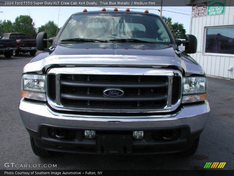True Blue Metallic / Medium Flint 2004 Ford F350 Super Duty XLT Crew Cab 4x4 Dually
