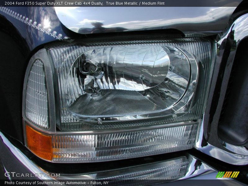 True Blue Metallic / Medium Flint 2004 Ford F350 Super Duty XLT Crew Cab 4x4 Dually