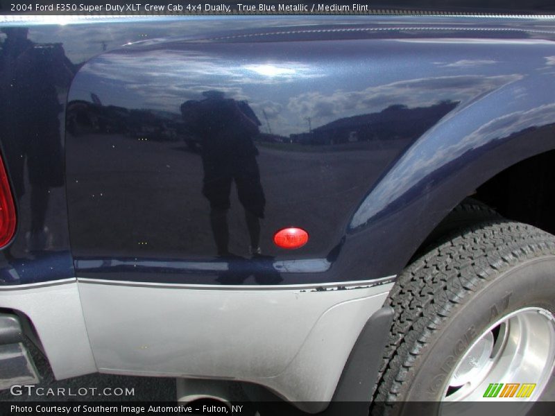 True Blue Metallic / Medium Flint 2004 Ford F350 Super Duty XLT Crew Cab 4x4 Dually