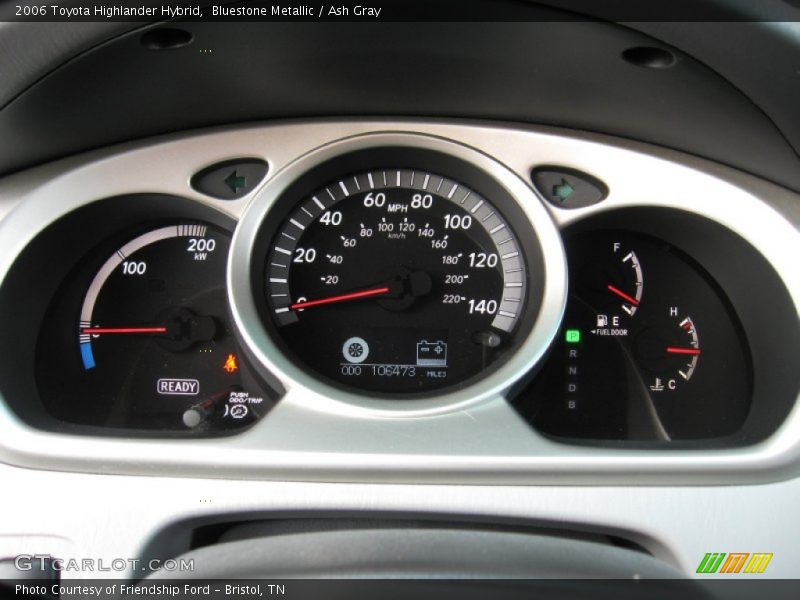Bluestone Metallic / Ash Gray 2006 Toyota Highlander Hybrid