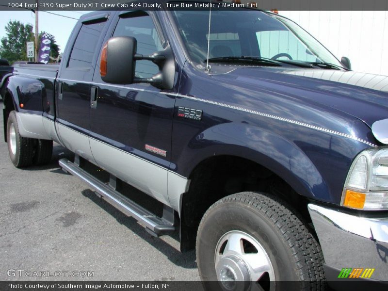 True Blue Metallic / Medium Flint 2004 Ford F350 Super Duty XLT Crew Cab 4x4 Dually